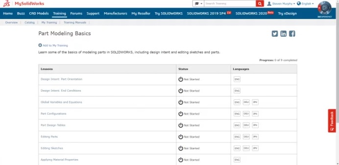 Anleitung zu SolidWorks