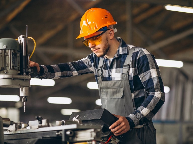 Male worker at a factory